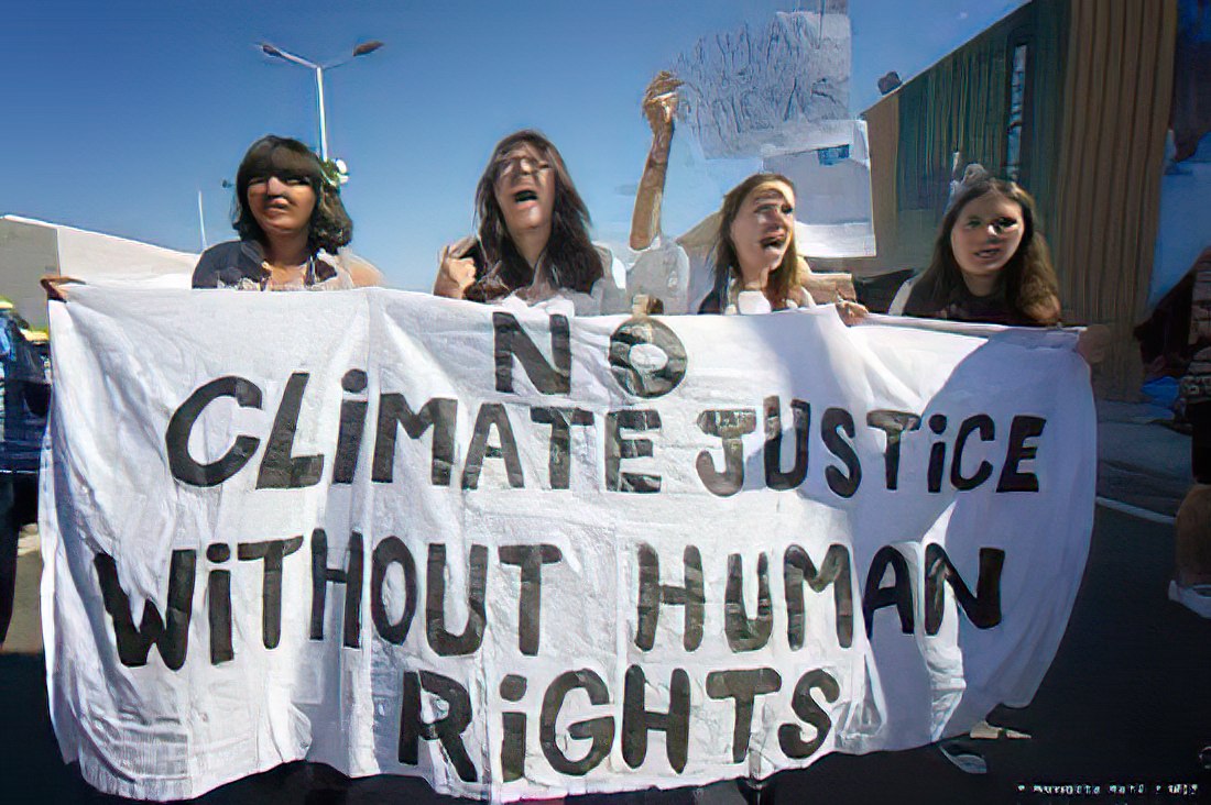 Climate justice protest